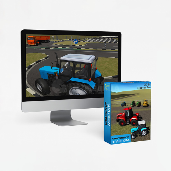 Симулятор трактора v2024 Pro (K-744, МТЗ-82, 7 упражнений)